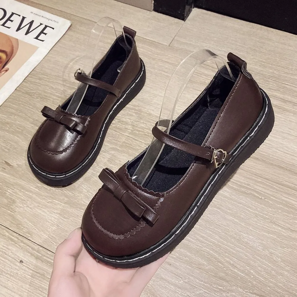 2026 Neue Frühlings-Lolita-Damen-Mary-Jane-Schuhe, schlichte, flache Schuhe mit runder Zehenpartie, Damen-Lederschuhe im schlichten Outdoor-College-Stil – Detail 21