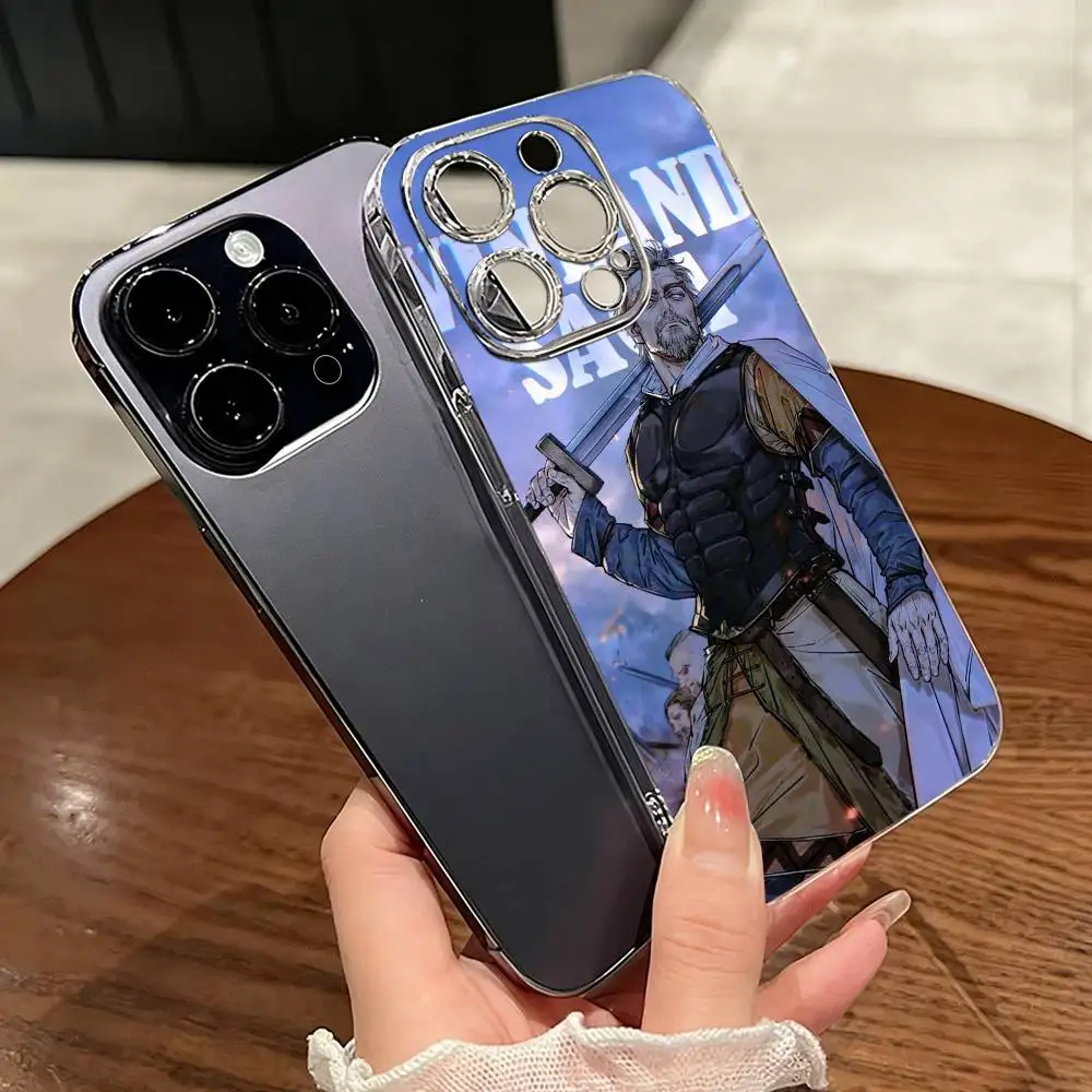 

Anime Vinland-d Saga Askeladd Phone Case For iPhone 17 16 15 14 13 12 11 Mini Pro Max Plus Transparent Cover