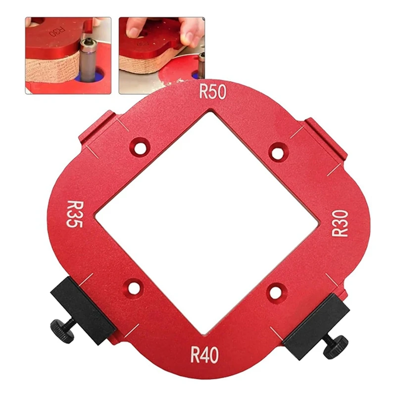 4-In-1 Arc Angle Positioning Template Corner Radius Jig Router Template Reusable