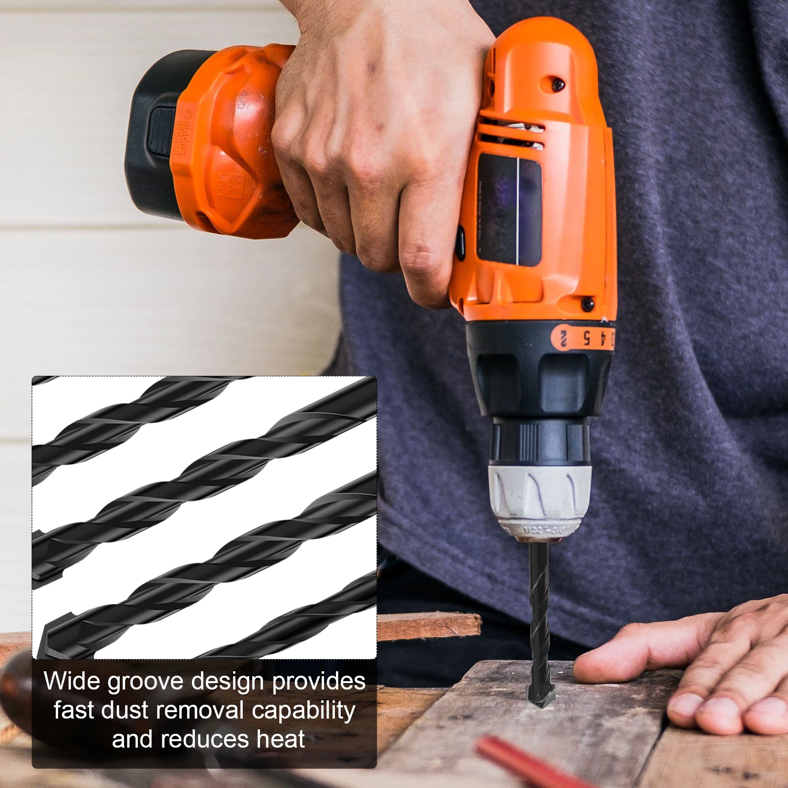 Juego de brocas para mampostería, vástago hexagonal de acero de alta velocidad de 4/5/6/8/10/12mm, juego de brocas para hormigón, taladro de