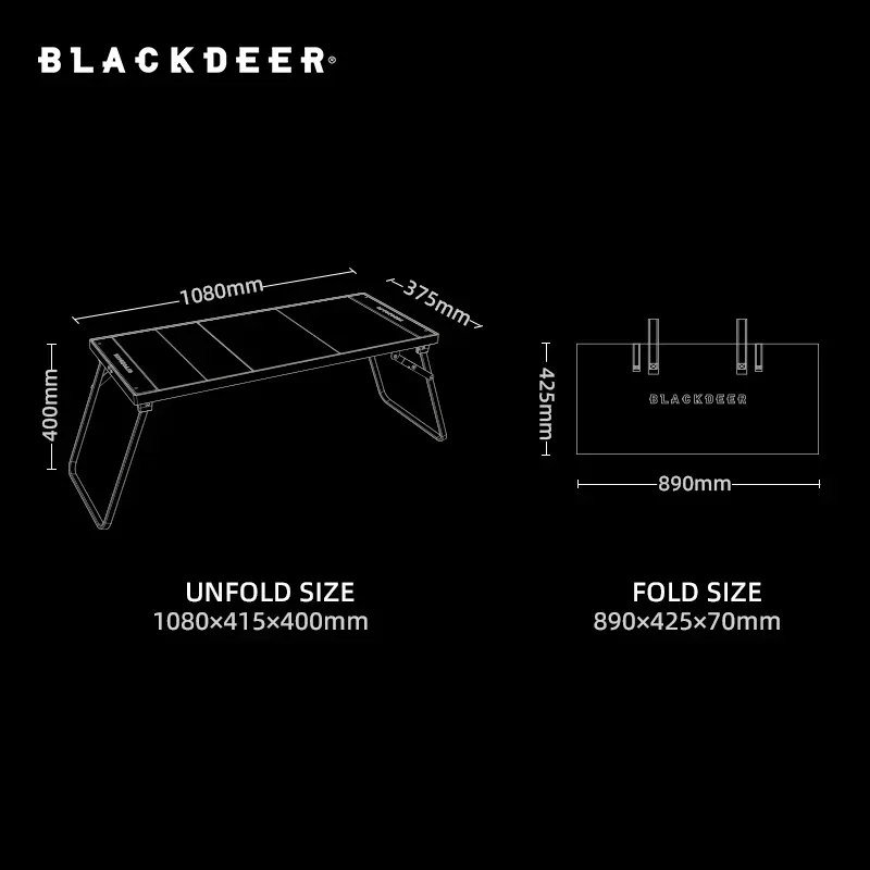 Imagem -03 - Blackdeer-camping Folding Aluminum Alloy Igt Table Multifuncional Portable Bbq Grill Mesa de Madeira para Piquenique ao ar Livre e Pesca