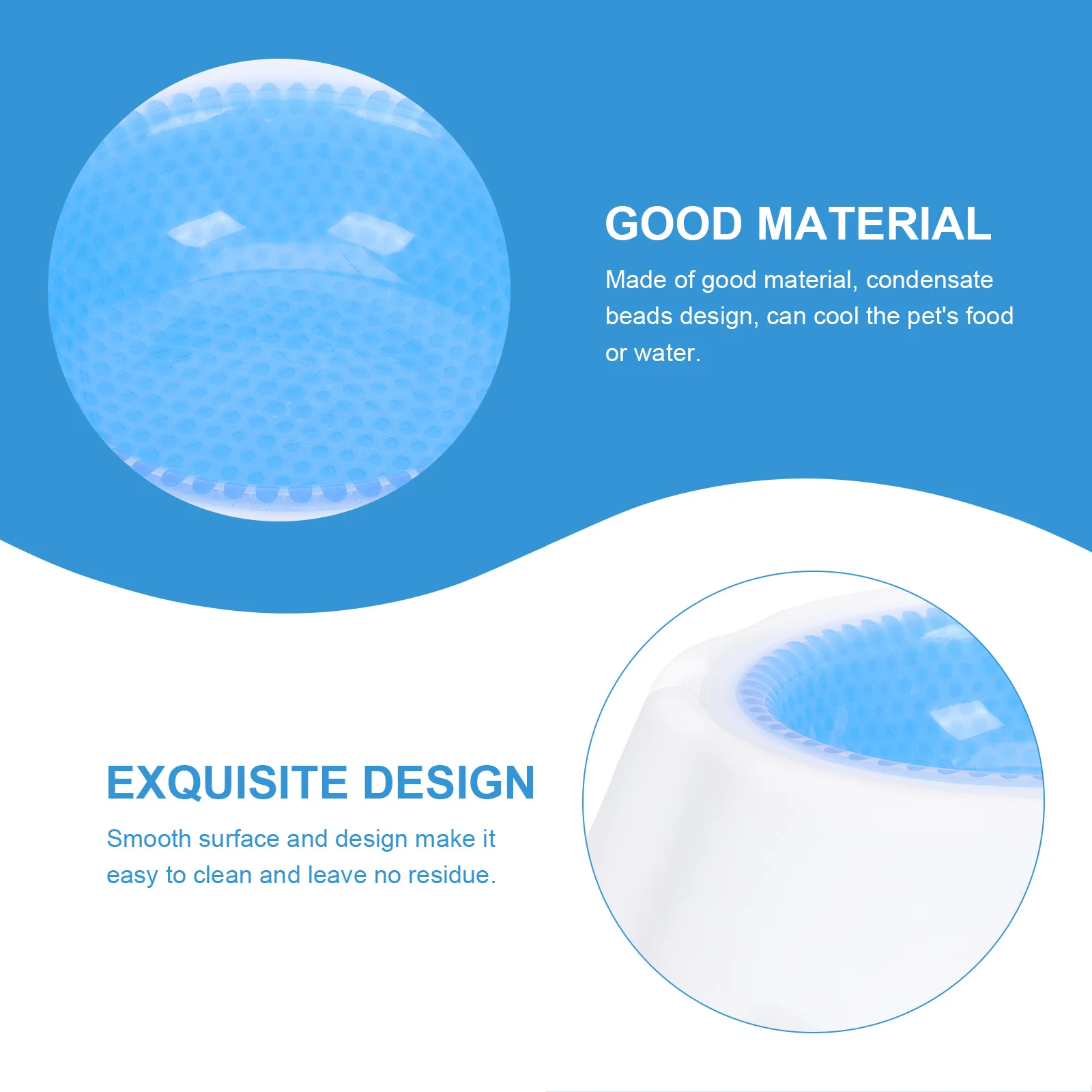 

Pet Ceramic Dog Water Bowl Cool Frosty Feeder for Summer Easy Clean Stable Non-Slip Base Ceramic Dog Bowls