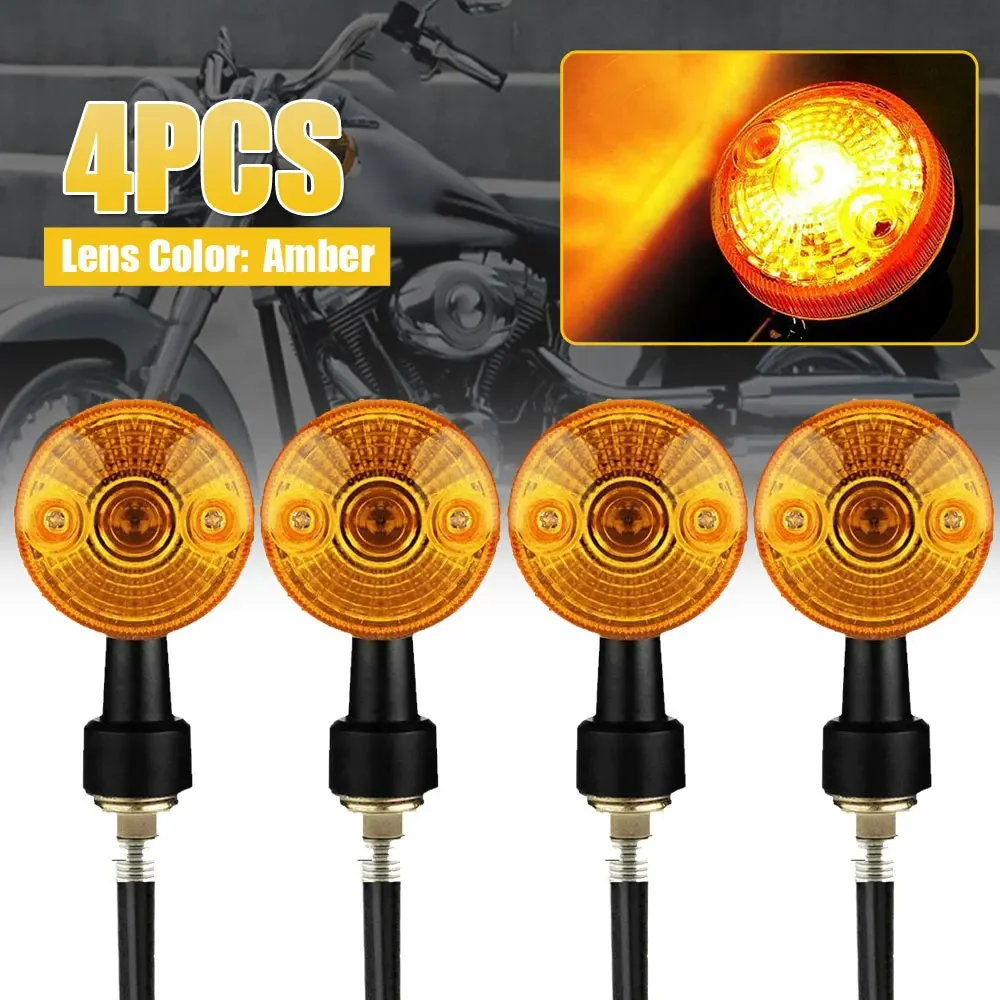 

4pcs Universal Amber Motorcycle Turn Signal Indicator Light Blinker for Yamaha Suzuki Honda Professional Motorcycle Accessories