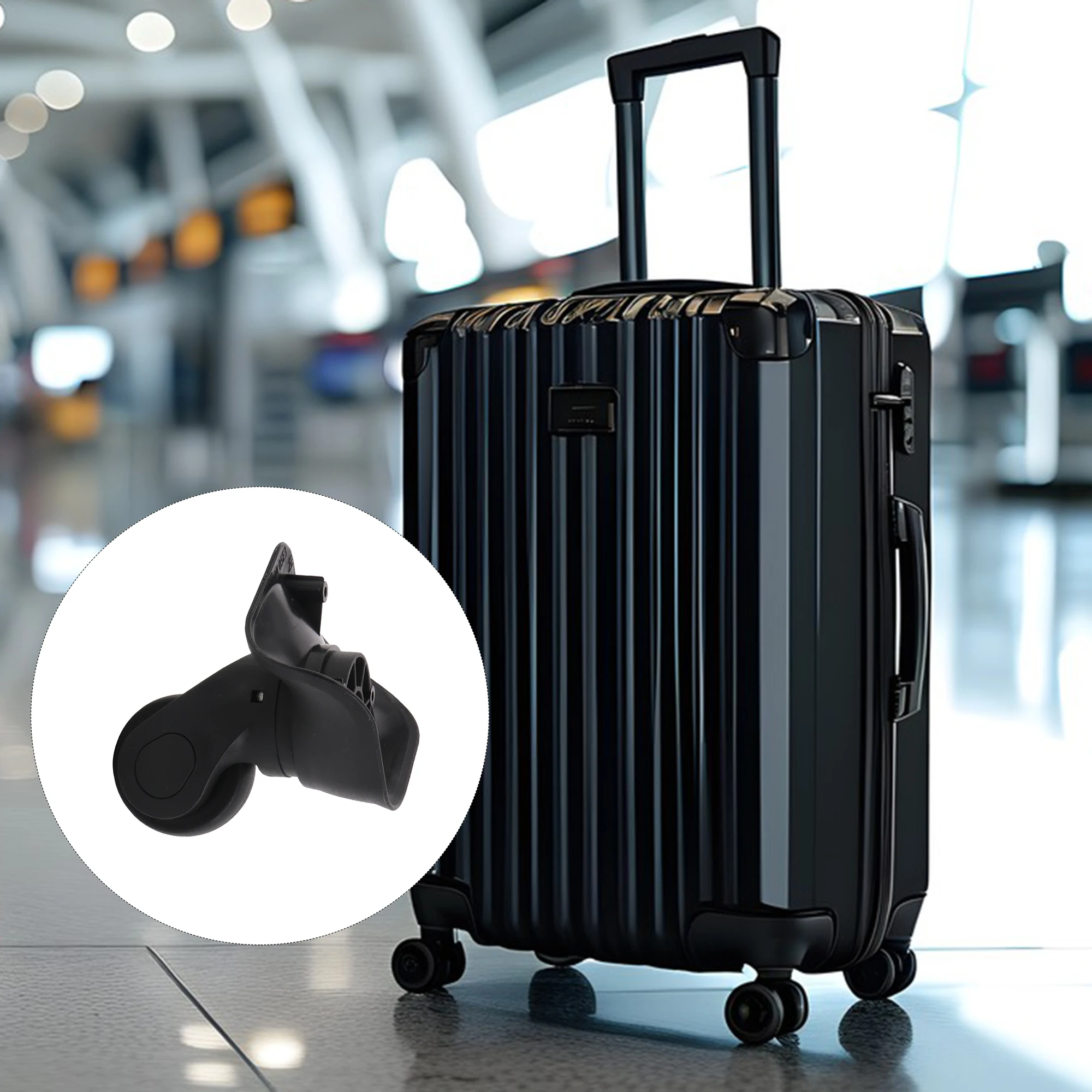 4 Pieces DIY Small Swivel Caster Luggage Suitcase Left & Right Wheels