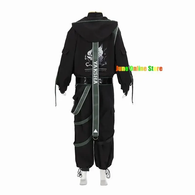 Devil Xiao Cosplay Anime Genshin Impact Costume Cosplay Uomo Xiao Abito nero Giacche Pantaloni Costume da diavolo di Halloween