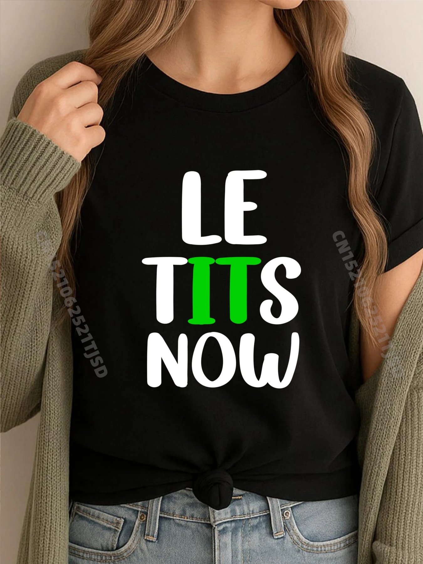 

Christmas Cheer Let It Snow Le Tits Now Funny Shirt Men's Clothing Slogan