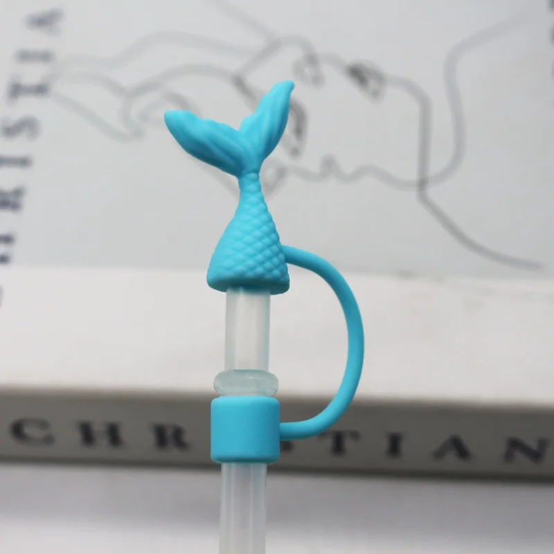 8-10mm/0.32-0.4in Mermaid Tail Silicone Straw Topper Cup Straw Cover Compatible With Stanley 30&40 Oz Tumbler New 2024