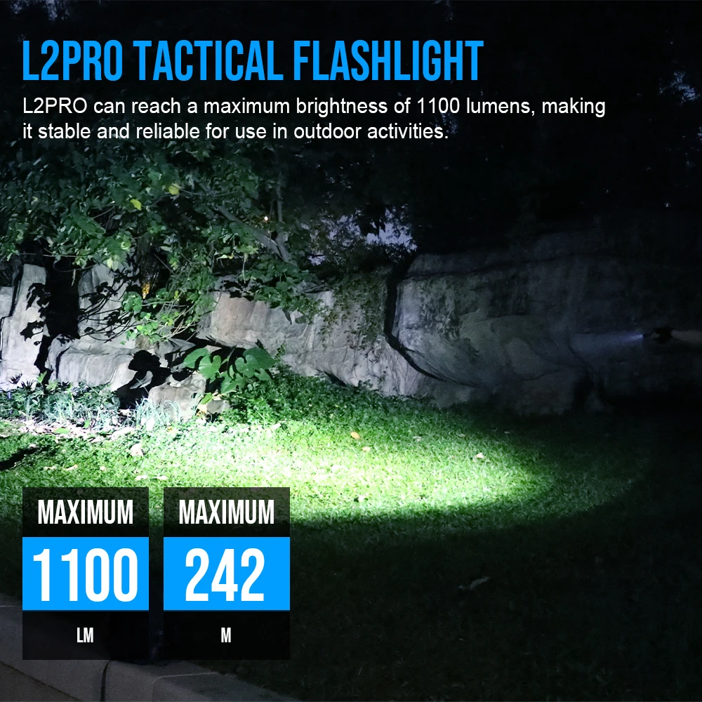 

Trustfire L2pro Small Portable Flashlight 1100 Lumens Strong Light Rechargeable Tactical Flashlight Long Shot Hiking Waterproof