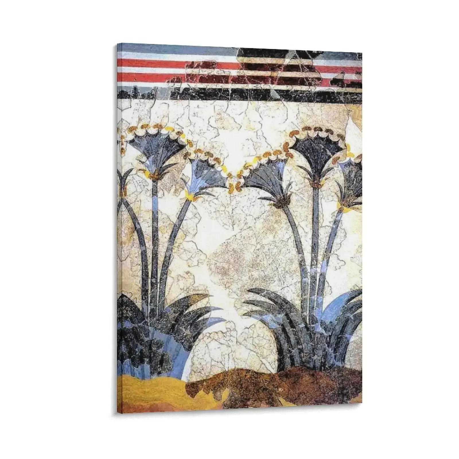 

Minoan Sea Daffodils Lilies Fresco Canvas Painting paintings wall decor ornaments for home anime