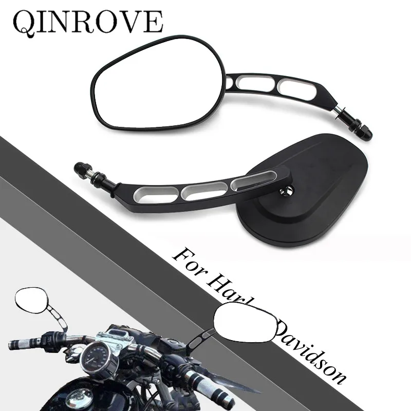 

8MM Motorcycle Rear View Mirror Aluminum Retro Side Mirrors for Harley Davidson Road King Softail Sportster Dyna Sportster