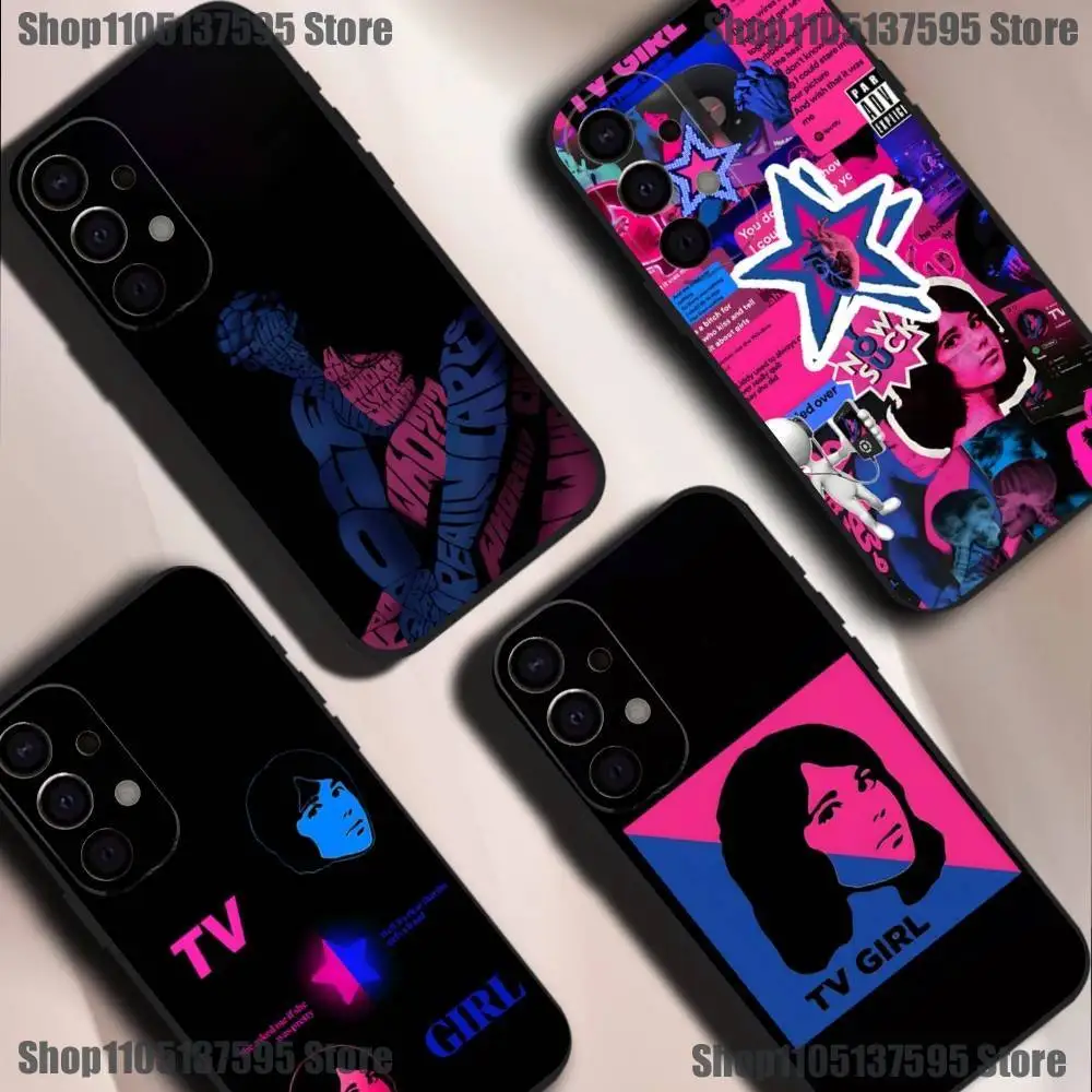 

T-TV Girl Band Phone Case For Samsung S25,S24,S21,S22,S23,S30,Ultra,S20,Plus,Fe,Lite,5G Black Cover