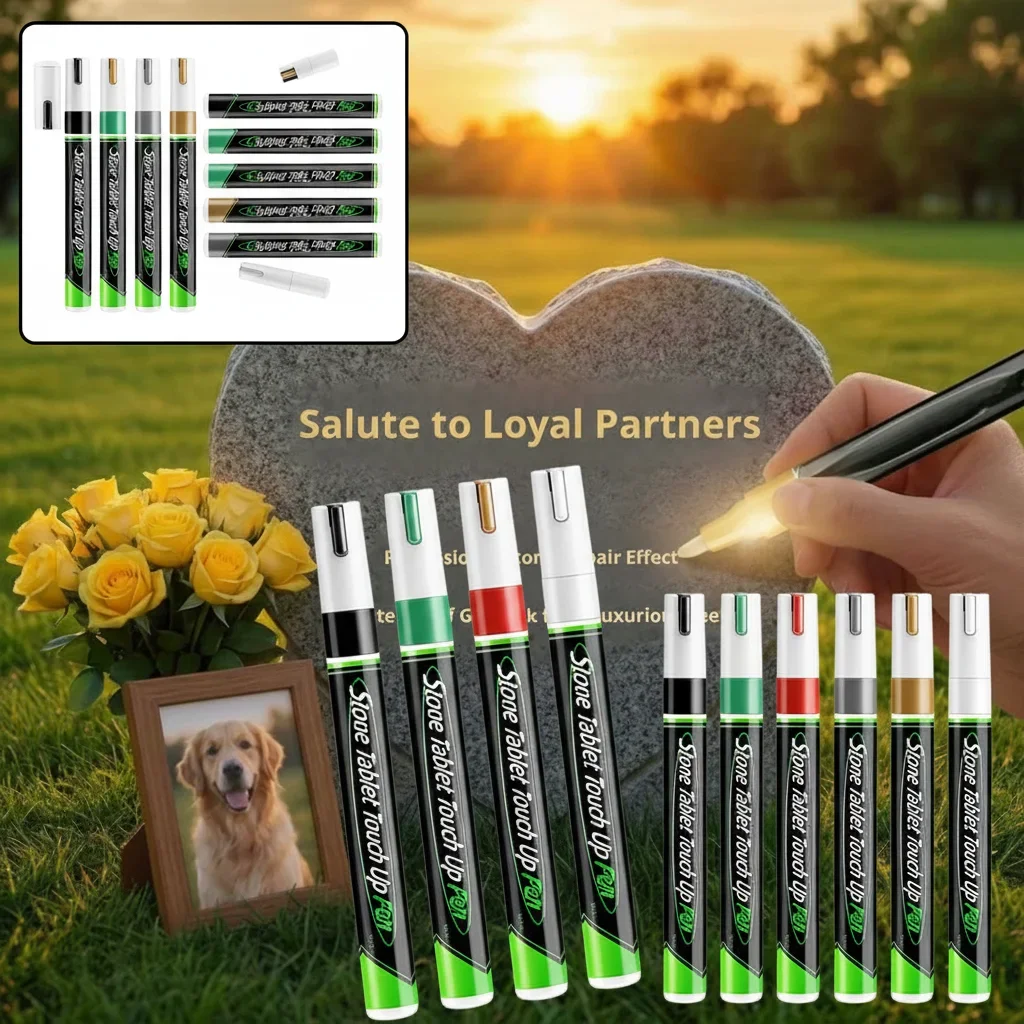 

Large Capacity Pet Tombstone Repair Pen for Grave Marker Metal Lettering High Heat Resistant Waterproof Fade Proof Outdoor Use