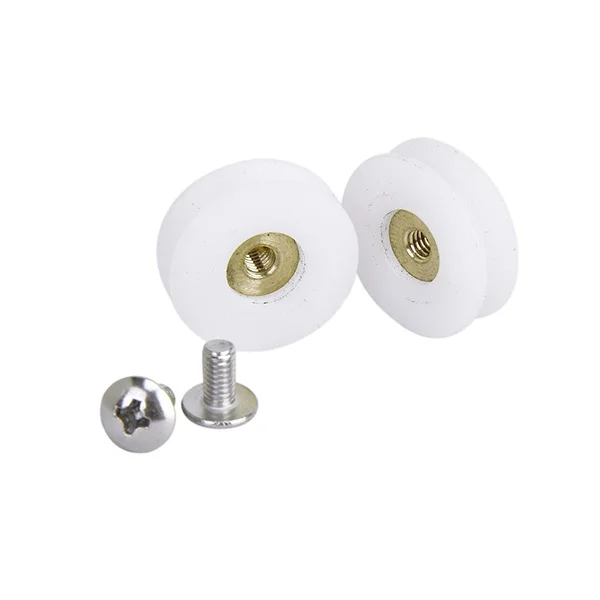 

6pcs Shower Door Rollers 22.5mm Wheel Diameter Stainless Steel ABS White 6-8mm Glass Doors Bathroom Hardware Replacement Parts
