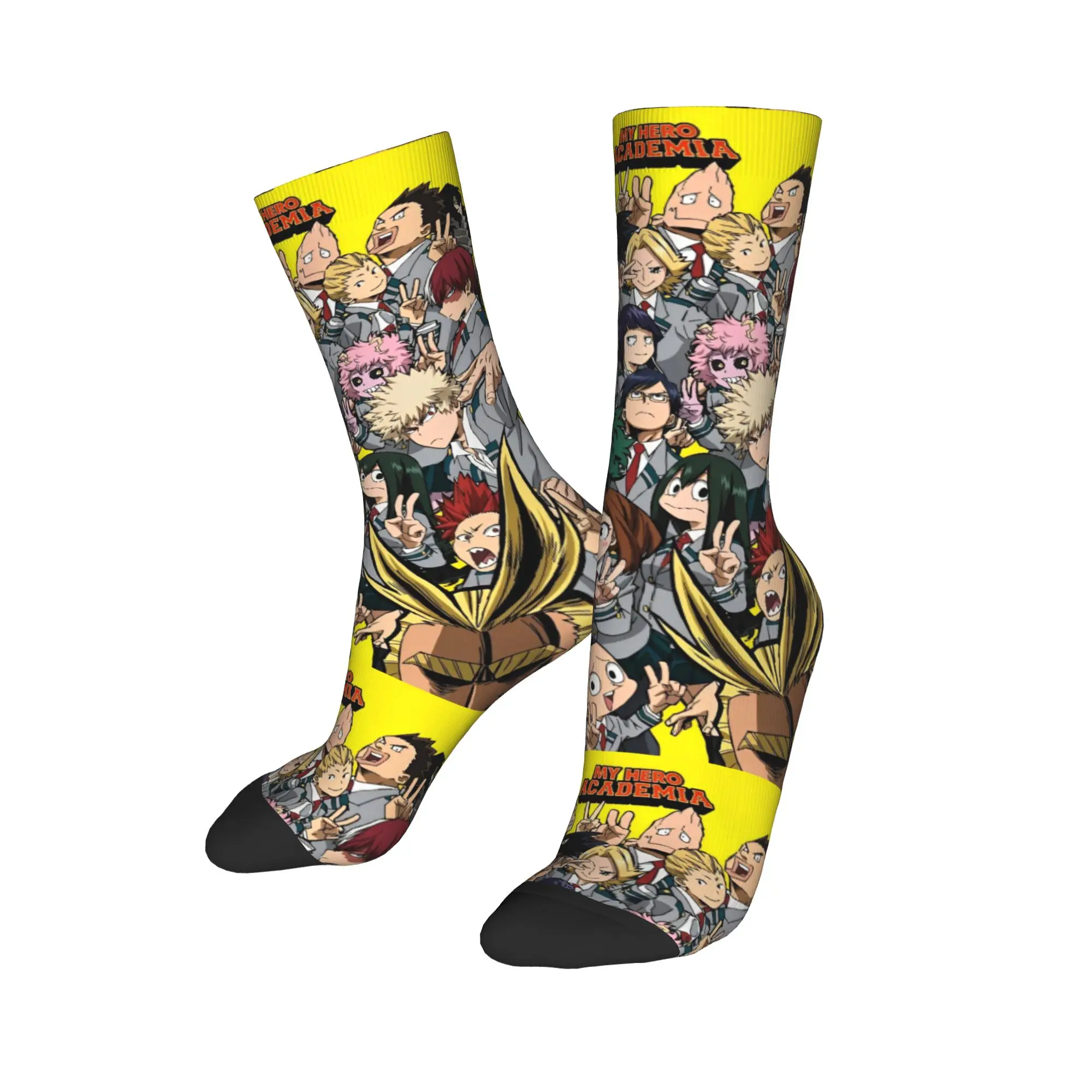 

Autumn Winter Hip-hop Men's Women's My Hero Academia Socks Anime Non-slip Crew Socks,