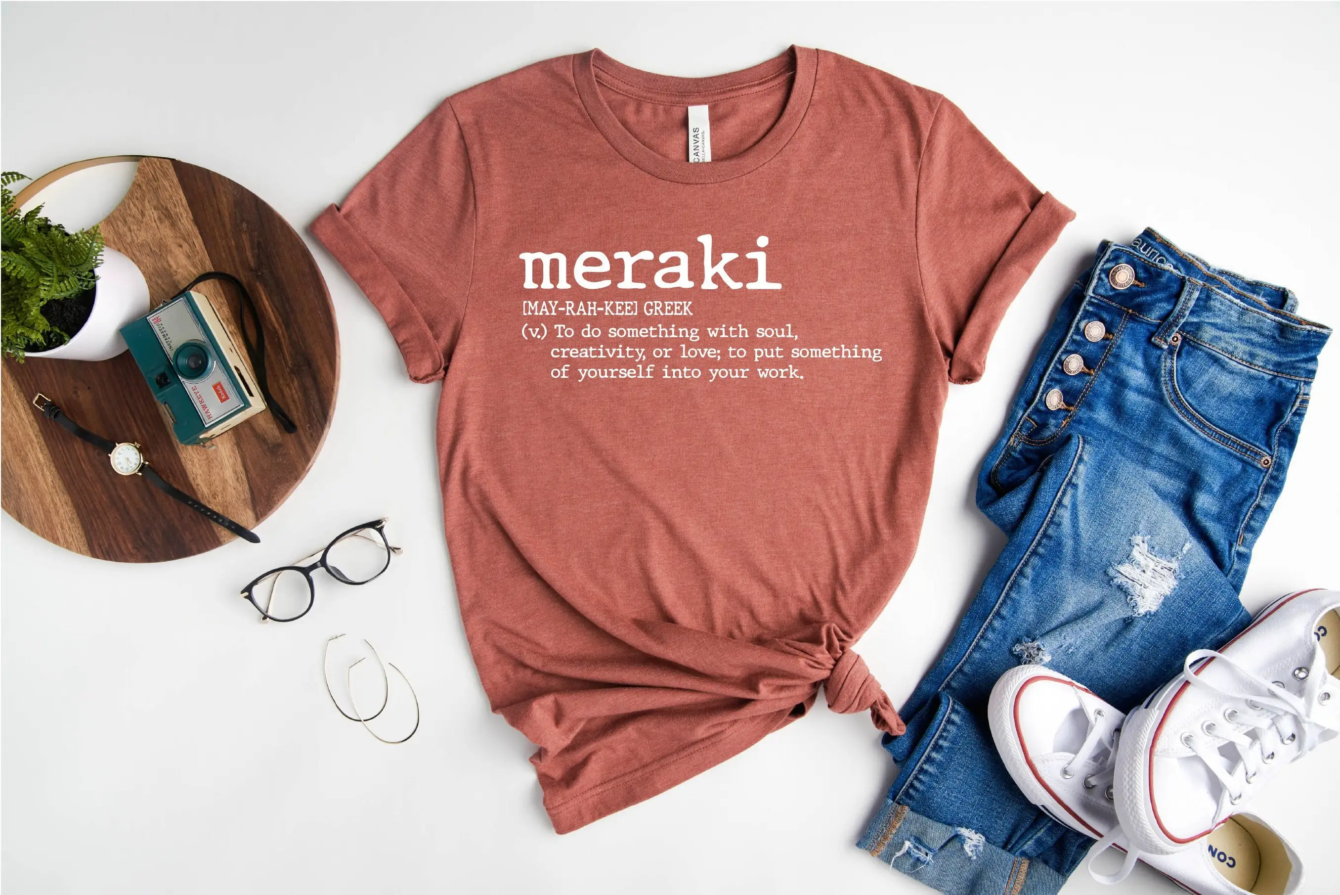 Meraki T Shirt Definition Inspirational Motivational Creative Spiritual s For Her Slogan