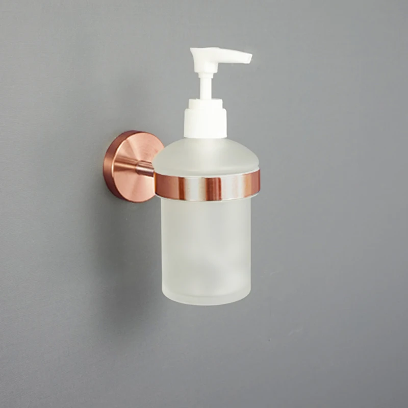 

Brushed Rose Gold Bathroom Accessories Toilet Brush Phone Paper Holder Towel Rail Rack Bar Hook Toothbrush Holder Soap Dispenser