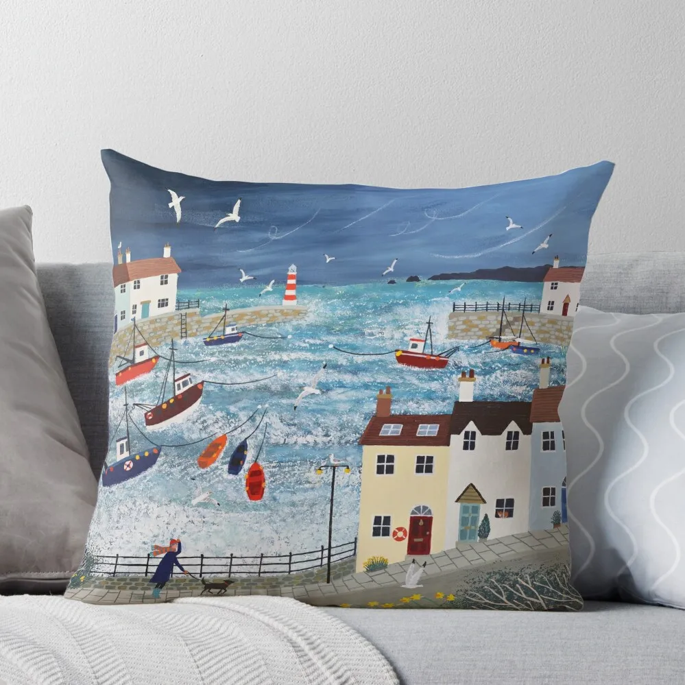 

Stormy Harbour Throw Pillow Decorative pillowcase Pillow Case Pillowcases For Pillows