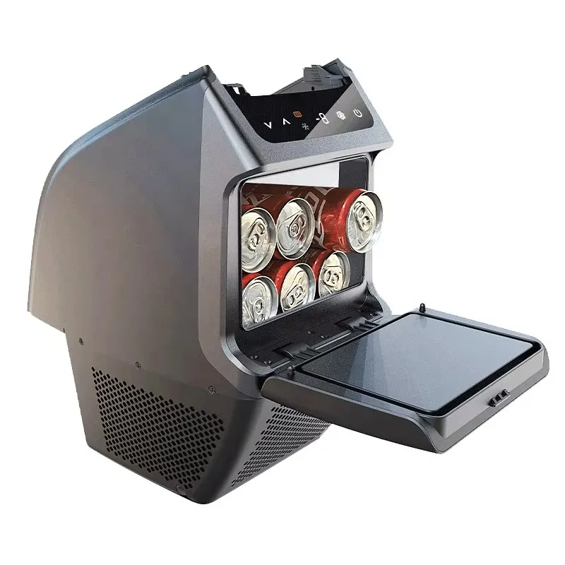 New Design 4.6L Ev Car Refrigerator Adapted to Model Y Tear Middle Armrest Freezer Heating 12V Modification