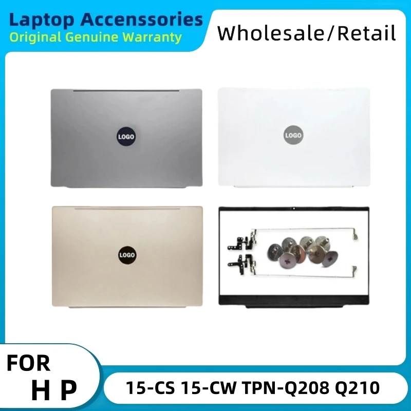NIEUW Voor HP Pavilion 15-CS 15-CW TPN-Q208 Q21 Laptop LCD Back Cover Scharnieren Voorkant Top Deksel Bovenste Behuizing Grijs Goud L28379-001