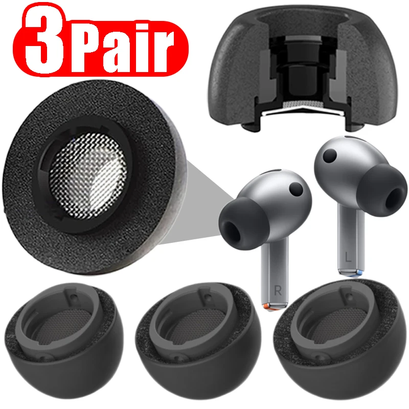 Memory Foam Earplugs for Samsung Galaxy Buds 3 Pro Replacement Eartips Sponge Ear Tips for Galaxy Buds 3Pro Soft Earbuds Tip