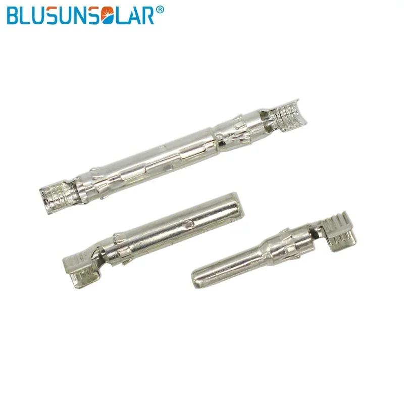 10/50/100 Pairs Solar PV Connector Pin for 1000V 1500V Connector Male and Female Hollow Terminal Pin for 2.5mm~6.0mm Cable