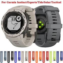 Pulseira de relógio inteligente para garmin instinct 2 bandas de substituição para garmin instinct solar/tático/esports silicone pulseiras