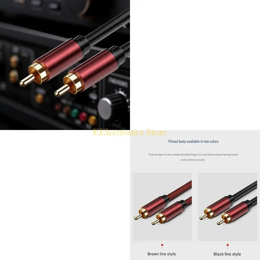B03C Home Use Cable Wire with Gold Metal Ends for TV and Sound Unit Gear