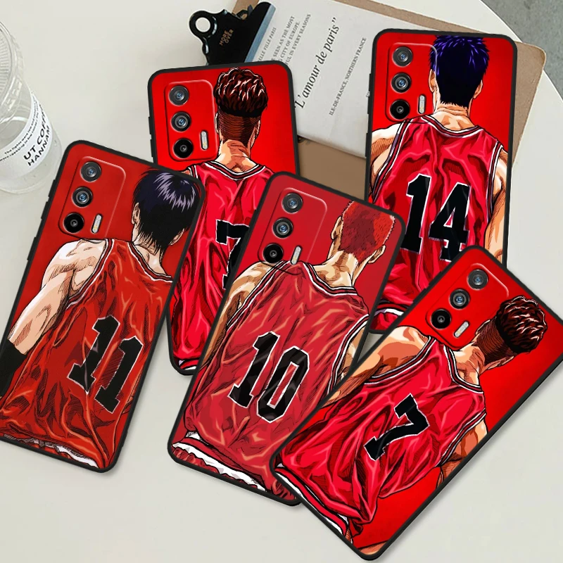 Anime SLAM DUNK For OPPO Realme GT3 2 C55 C33 C35 C30S C31 X3 X2 Q5i Q3S C21Y Pro Black Silicone Phone Case