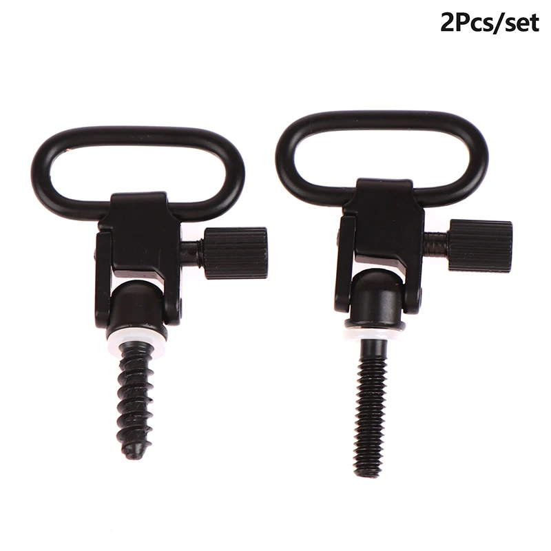 2 PCS Quick Detach Sling Swivels Studs Hunting Accessories Rifle Carbon Steel Kit QD Sling Swivels Sports W/Screws