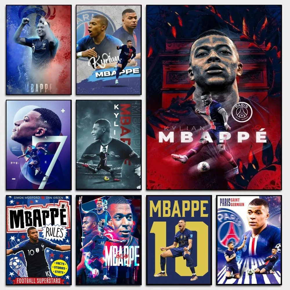 Football Cool-M-Mbappe Superstar Good Quality Prints and Posters HD Quality Poster Wall Art Painting Study Home Decor