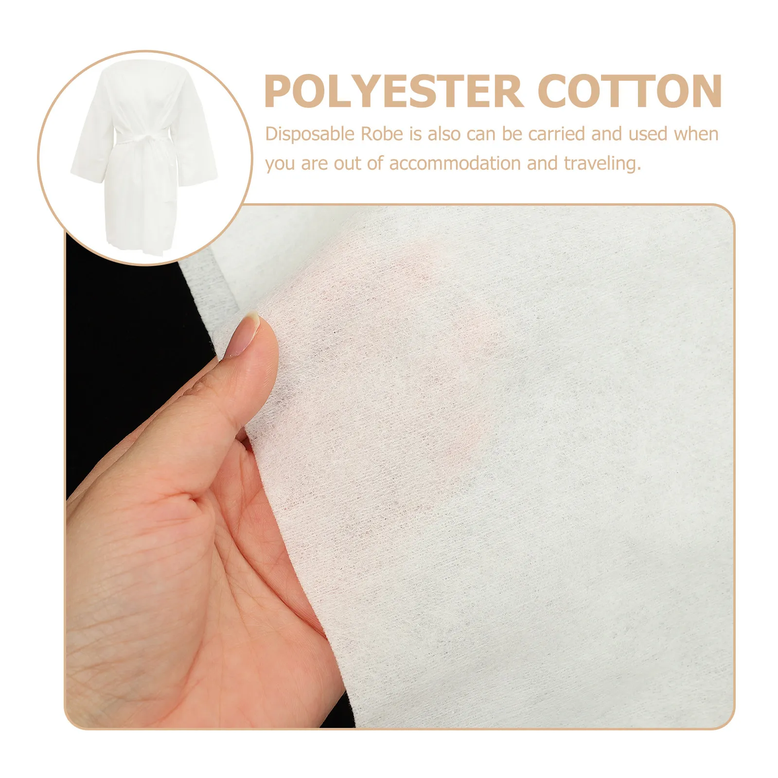 Disposable Bathrobe for Spa, Hotel, Travel – Lightweight, Soft, Comfortable, Easy-Carry Single-Use Body Wrap