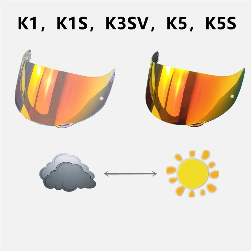 Photochromic Lenses Helmet Shield Lens for AGV K1 K1S K3SV K5 K5S