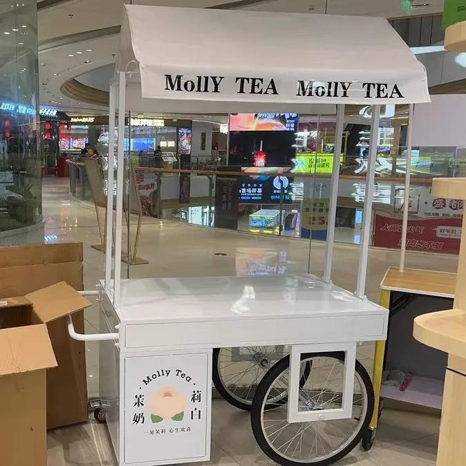 Customizable Stall Food Cart Trolley Mobile Stall Mobile Snacks