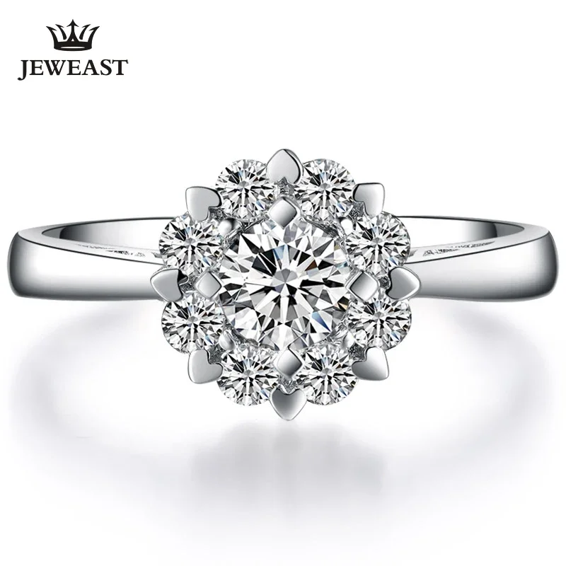 

Natural Diamond 18K Gold Ring Real 18K Gold Solid Ring Trendy Classic Party Fine Jewelry Hot Sell New 2025