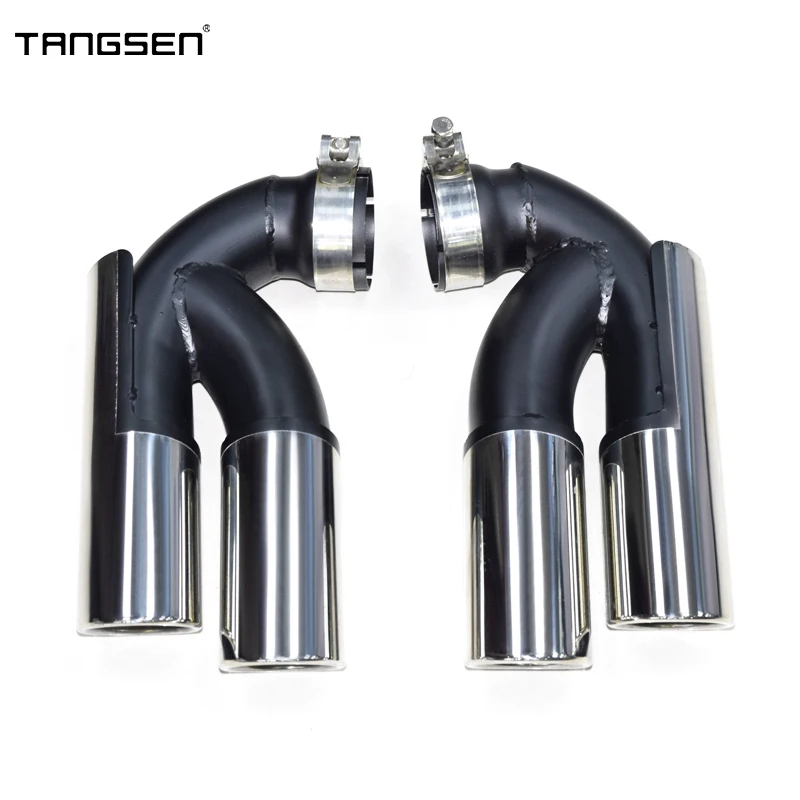 For Volkswagen Touareg V6 V8 Upgrade W12 Quad Exhaust Tip Stainless Steel Exhaust System Car Exhaust Pipe Muffler Tip Tailpipe