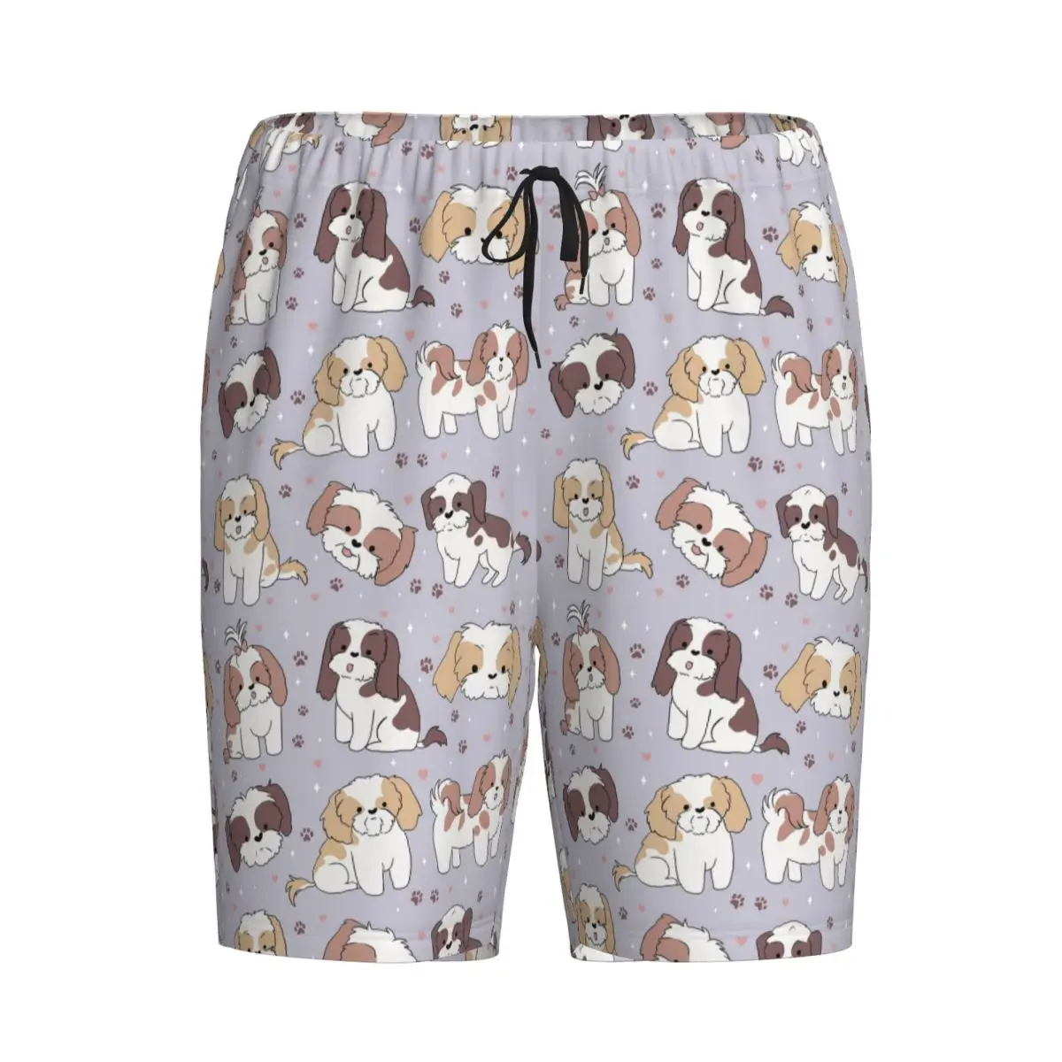 

Мужские пижамные штаны с принтом собаки ши-тцу, домашние шорты для сна и отдыха