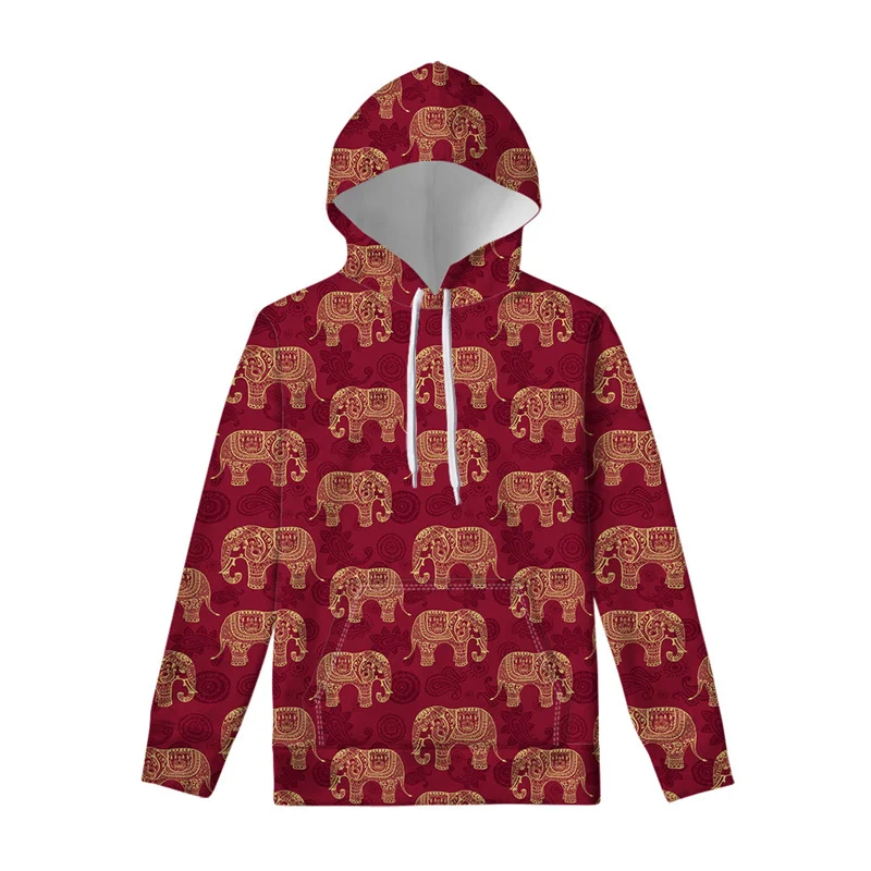 

Retro Ethnic Totem 3D Printed Elephant Hoodie Men Women Harajuku Animal Graphics Pullover Swearshirt Streetwear Casual Hoodies