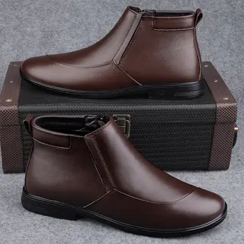 8 best sales Botas de piel auténtica para hombre - №7