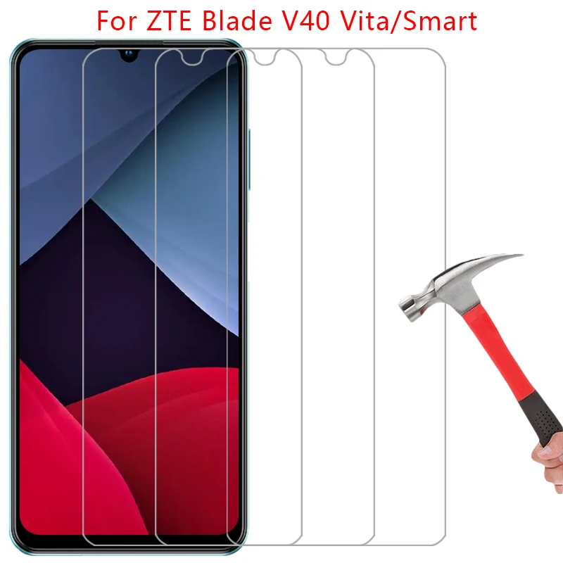Protector de Pantalla de Vidrio Templado para ZTE Blade V40 Vita, Película Protectora de Pantalla para Blade V40, V 40, 40V, V40Vita, V40Smart, Cristal 9H