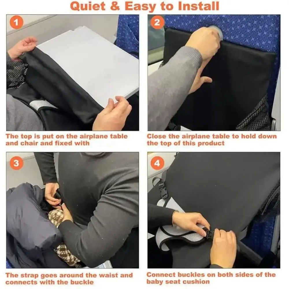 

Portable Foldable Toddler Travelling Bed Extended Version Comfortable Infant Seat Extender Compact Plane Seat Flying Travel