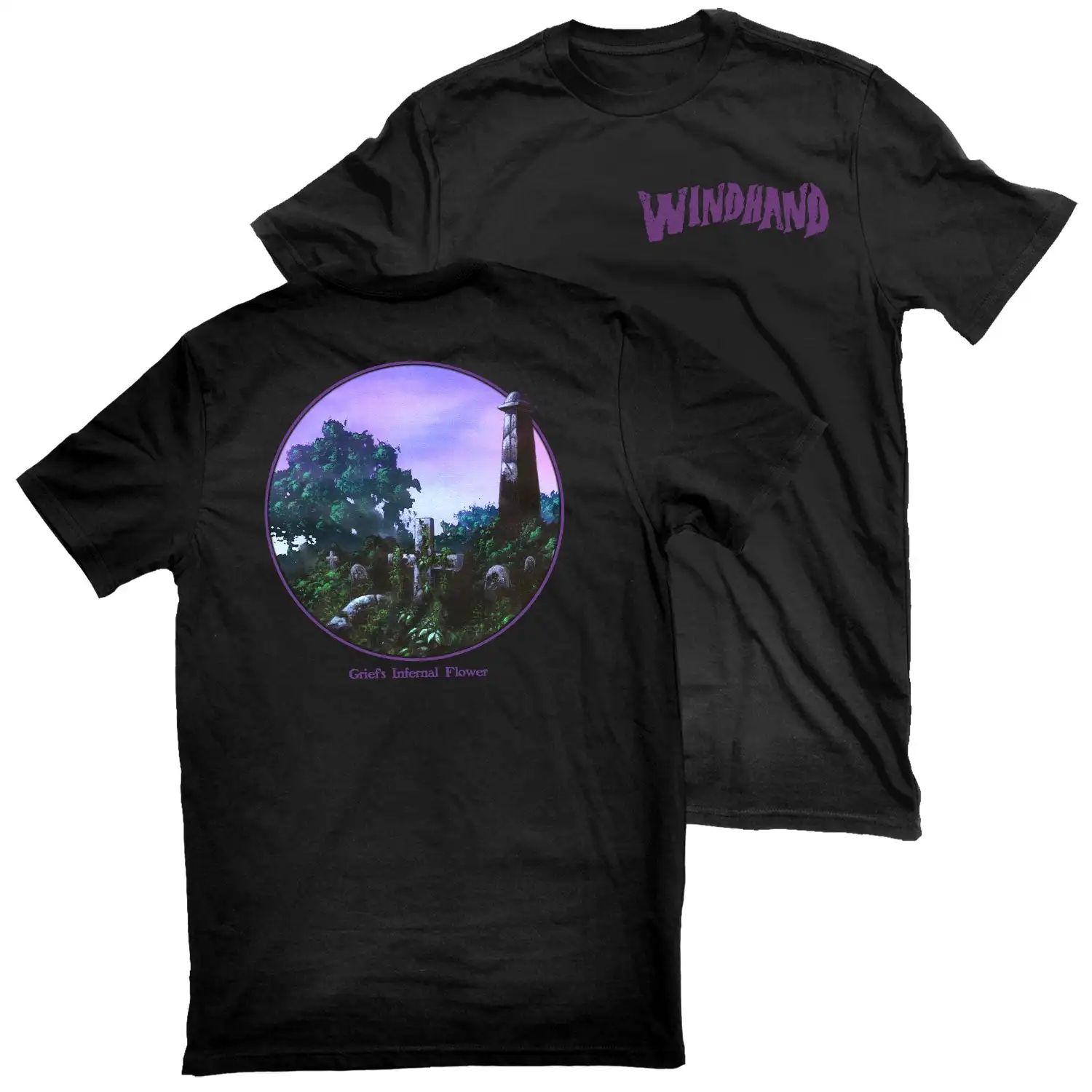 Windhand Sadistic Flower of Hell  Vintage Graphic T-Shirt Men Women Metal Rock Band Tee 100% Cotton Streetwear Top