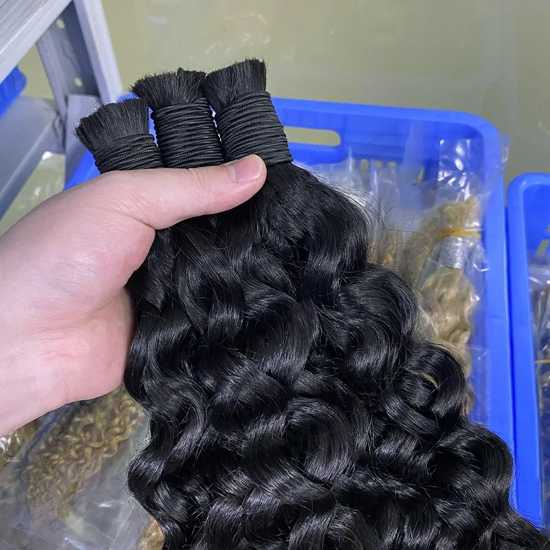 Natural Color Body Wave Bulk Hair Human Hair 12-26 Inch Brazilian Virgin Remy for Braids Hair Extensions for Women Styling Needs