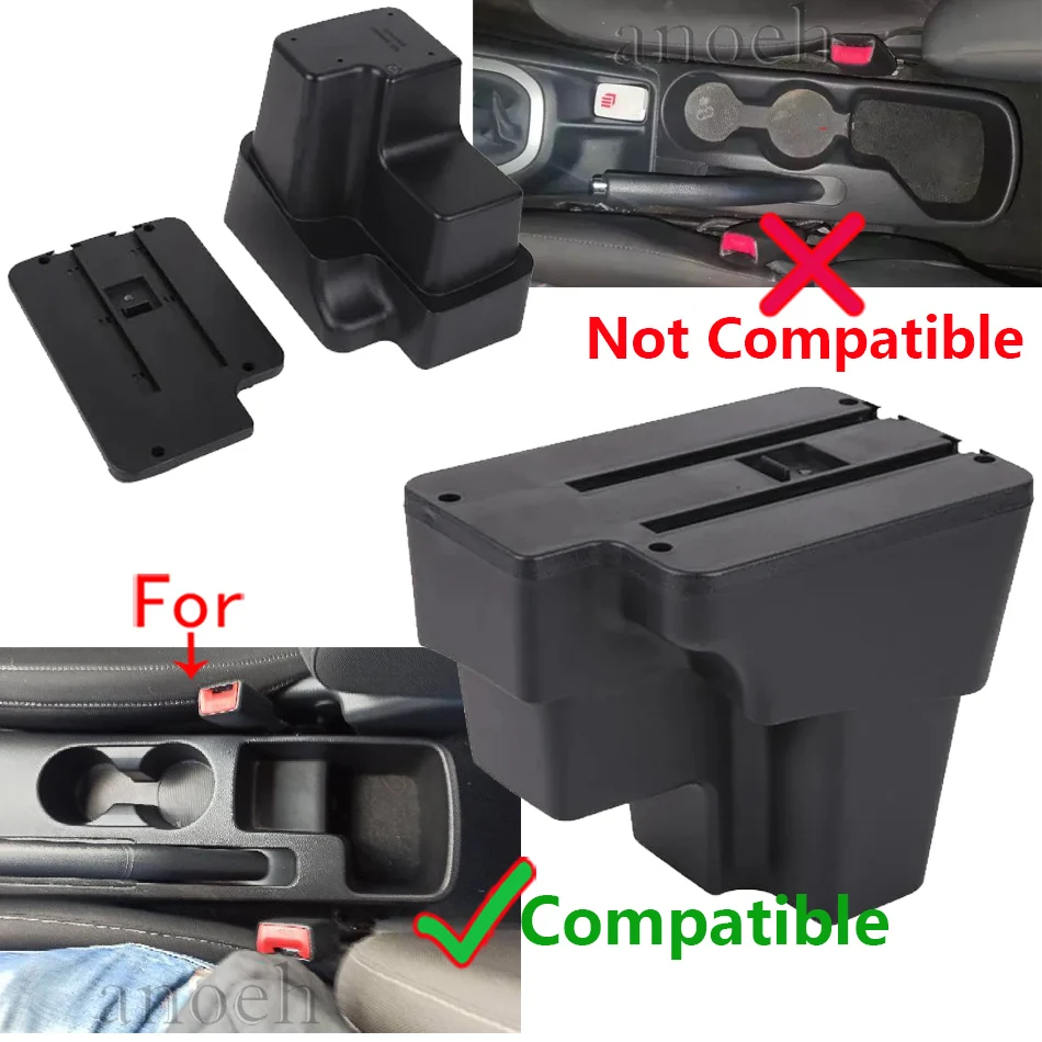 For KIA RIO Armrest Box For KIA STONIC Cerato Car Armrest Curved Surface leather Simple installation Storage box 2015-2022