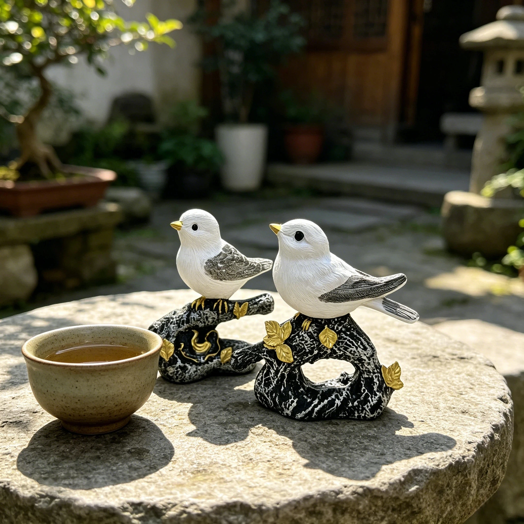 1Pc, Light Luxury Style White Bird Resin Statue - High-Quality Biomimetic Design Resin Animal Decoration Piece, Used for Living Room Coffee Table Decoration, Entryway Cabinet Decoration, Study Desk Display, Bedroom Vanity Table Decoration, Wine Cabinet Display, Balcony Garden Corner Decoration, Fireplace Mantel Holiday Display, Used as Valentine's Day Gift, Love Anniversary Gift, Birthday Gift for Elders, Christmas, Easter, Mother's Day, Thanksgiving Gift, Home Decor