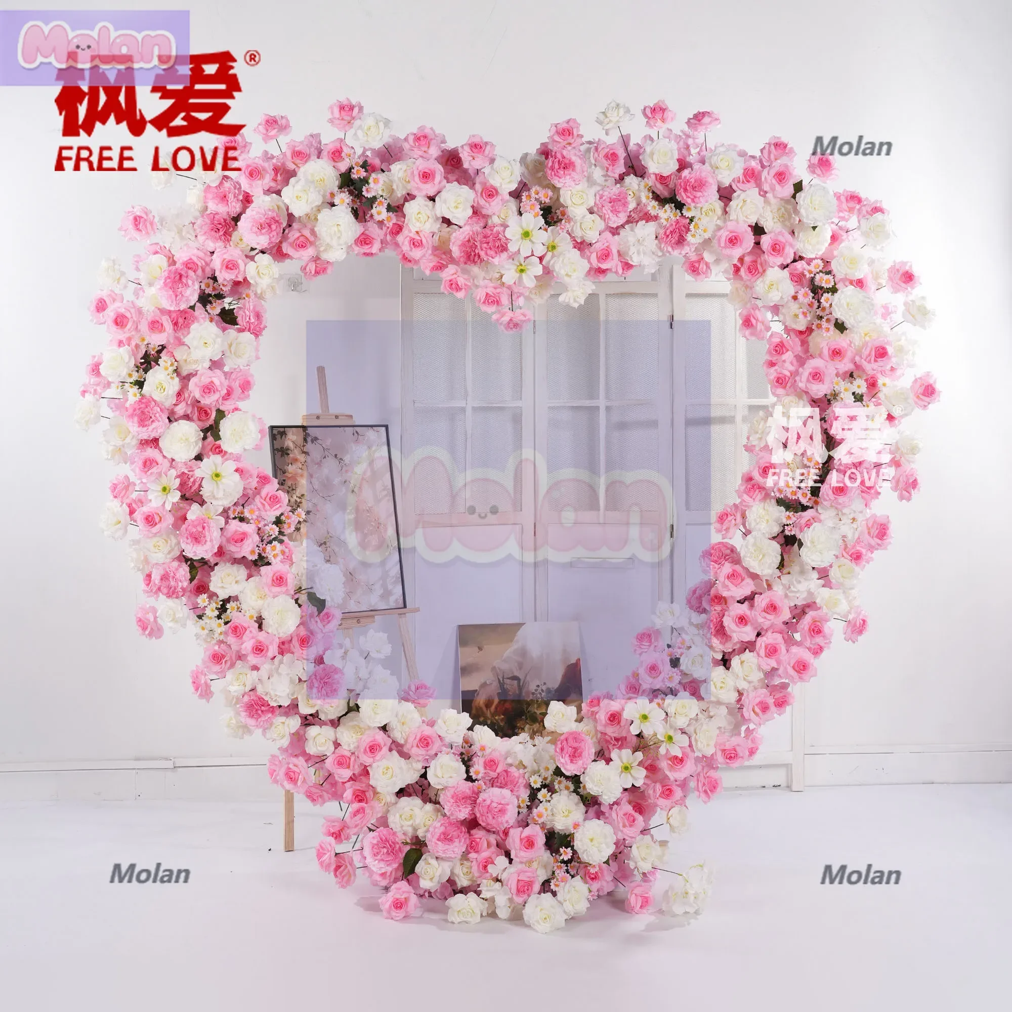 

Large-scale simulated flower art landscaping pink love romantic wedding props marriage proposal outdoor decoration props creativ