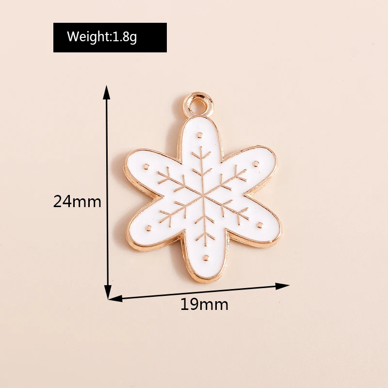 10 Stück Mix Emaille Weihnachtsanhänger für Schmuckherstellung Weihnachtsmann Baum Hirsch Hut Charms Anhänger für DIY Halsketten Ohrringe Geschenke – Detail 20