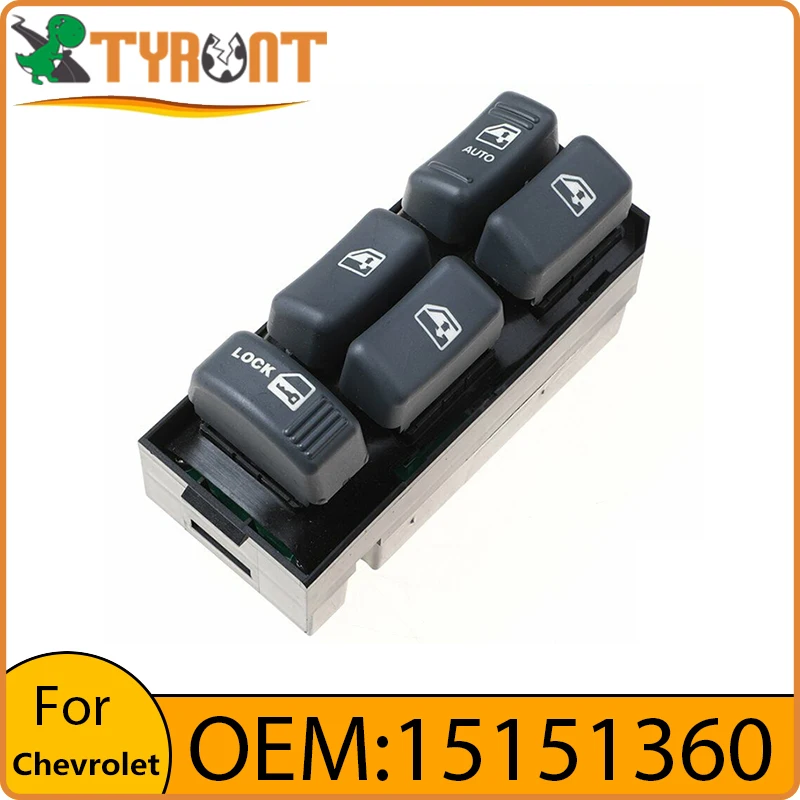 

TYRNT Main Driver Power Window Lift Control Switch Button 15151360 For Chevrolet Blazer S10 Silverado C41 GMC Jimmy Sonoma Yukon