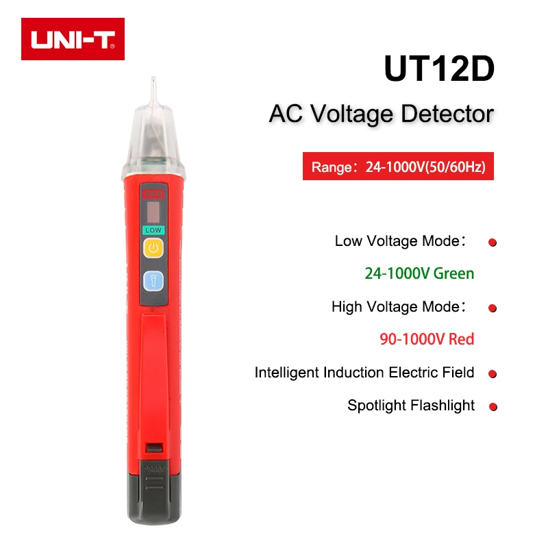 UNIT AC Voltage Detector UT12D UT12E UT12M Non Contact Pencil Stick Socket Wall Electric Power Sensor Tester Pen