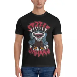 Fashion Jawsome Street Sharks T-Shirts Men Crew Neck Pure Cotton T Shirt Street Sharks Short Sleeve Tees Gift Idea Tops