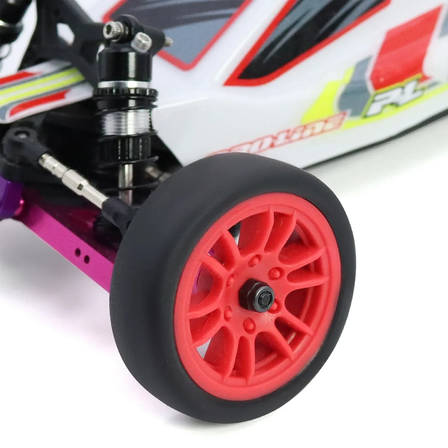 On-Road Drift Racing Wheel Rims Hub with Tires Pre-mounted Pin for 1/24 LOSI Micro-B 1/28 Losi Micro-T WLtoys 244016